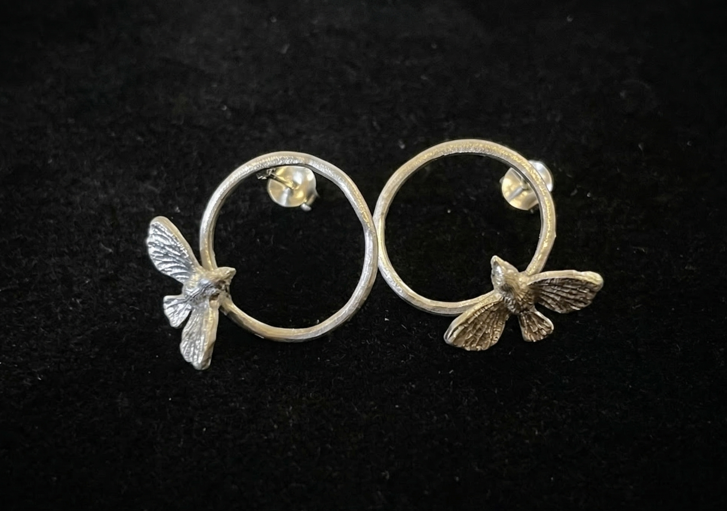 The Aviary Halo Studs (Silver)