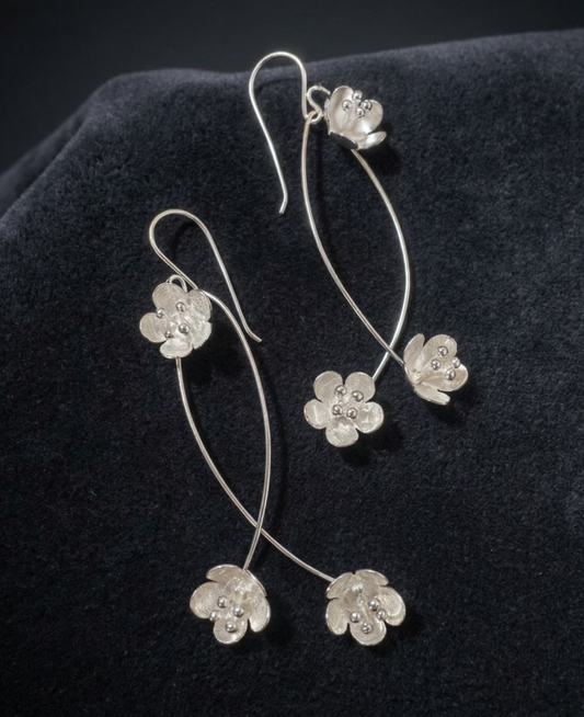 Les longues boucles d'oreilles Brise des prés